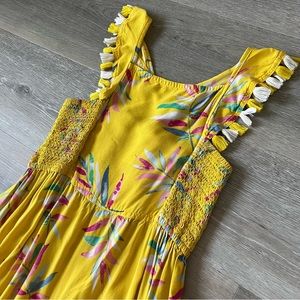 🌺🦩🏝️Arizona yellow Tropic Maxi Dress Girl Sz Medium🏝️🦩🌺